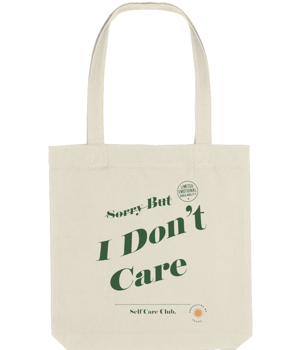 "I don't care" Tote Bag